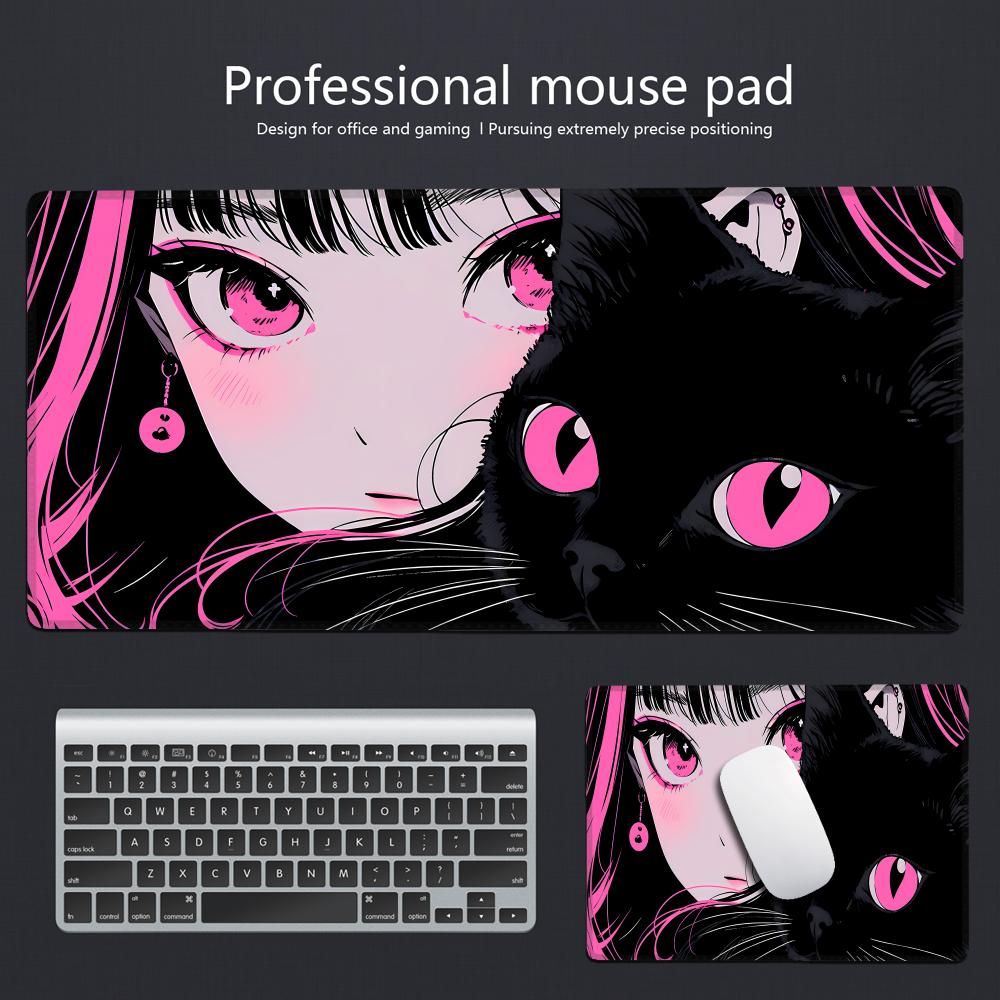 Gaming Mouse Pad Anime Black C - огляд і ціна Desk Setup Gadgets
