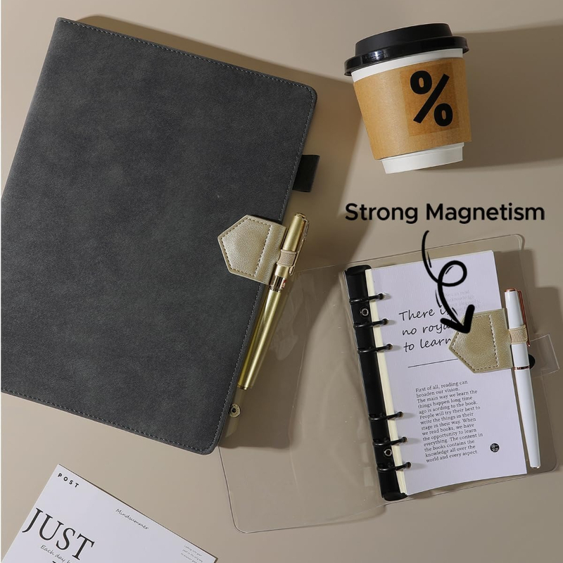 1pc Magnetic PU Leather Bookma - огляд і ціна Pen Cup Magnetic