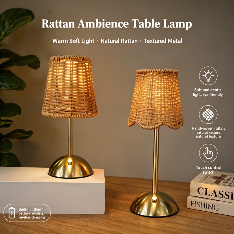 Bohemian Woven Rattan Art Tabl - огляд і ціна Led Desk Light Usb