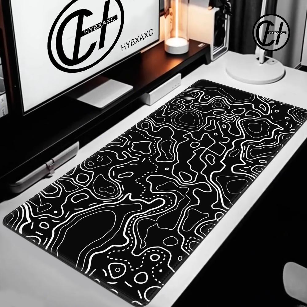 1200x600 Black White Topograph - огляд і ціна Desk Setup Accessories Aesthetic