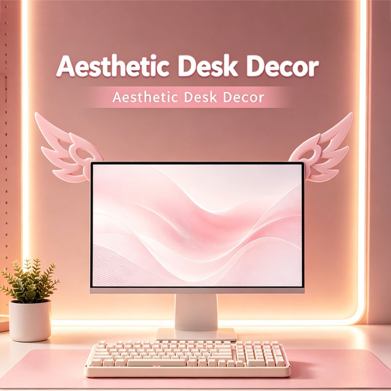 Kawaii 3D Wing Decor for Compu - огляд і ціна Desk Setup Gadgets