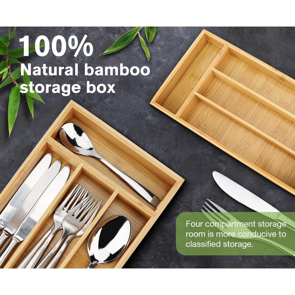 Durable Bamboo Drawer Organize - огляд і ціна Drawer Organizer Bamboo