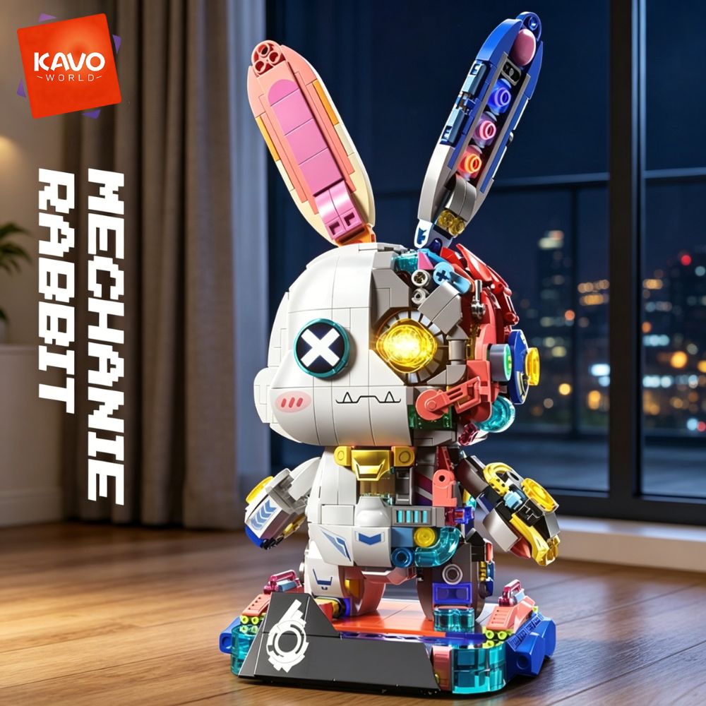 KAVOWORLD 1377PCS Robot Rabbit - огляд і ціна Desk Setup Build