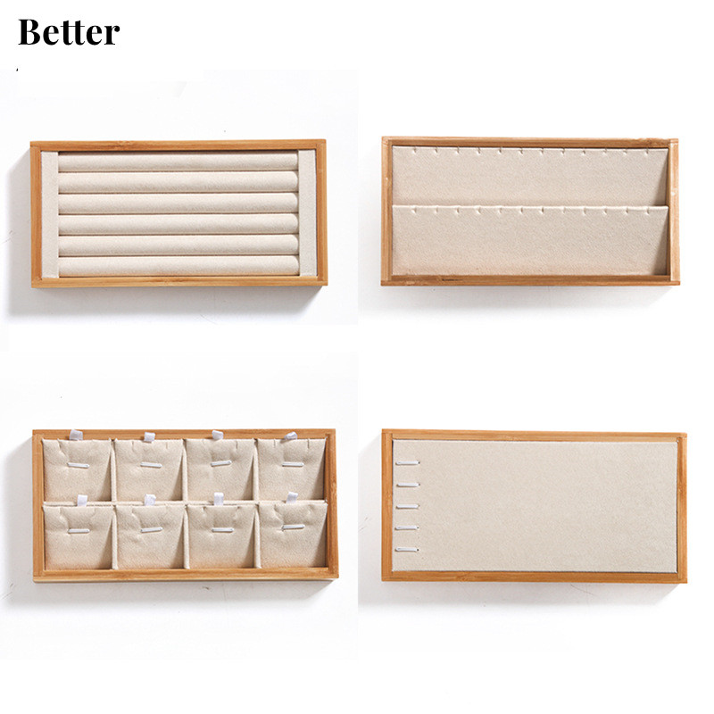 Bamboo Beige Jewelry Rings Dis - огляд і ціна Drawer Organizer Bamboo