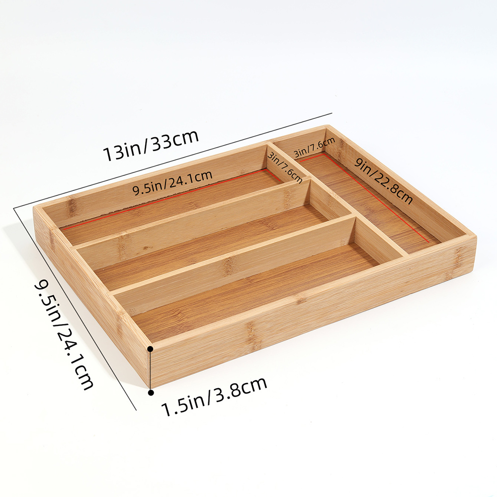 Bamboo Cutlery Divide Storage  - огляд і ціна Drawer Organizer Bamboo