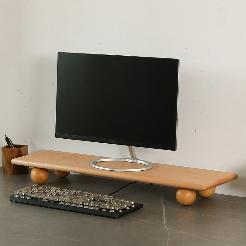 Natural Wood Desktop Riser Dua - огляд і ціна Desk Setup Natural