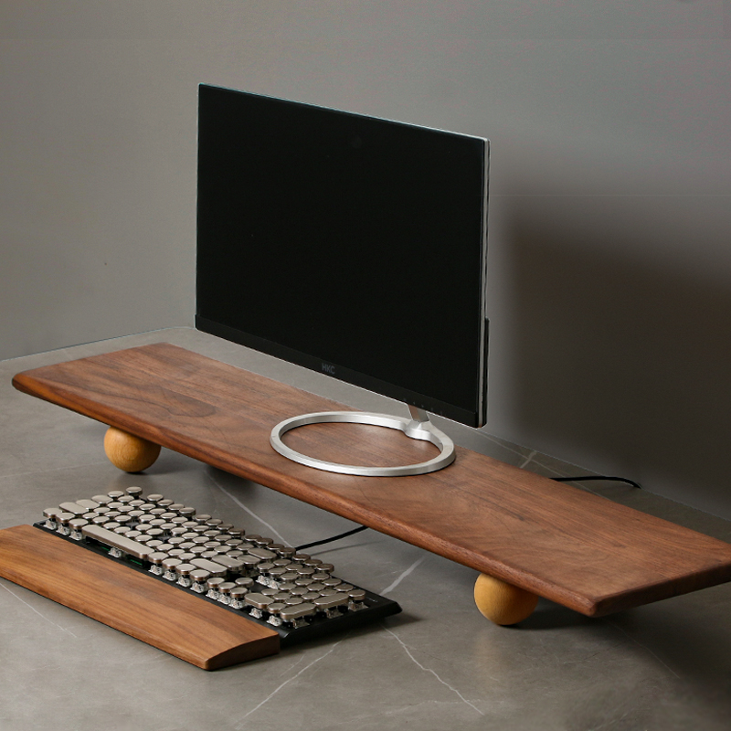 Natural Wood Desktop Riser Dua - огляд і ціна Desk Setup Natural