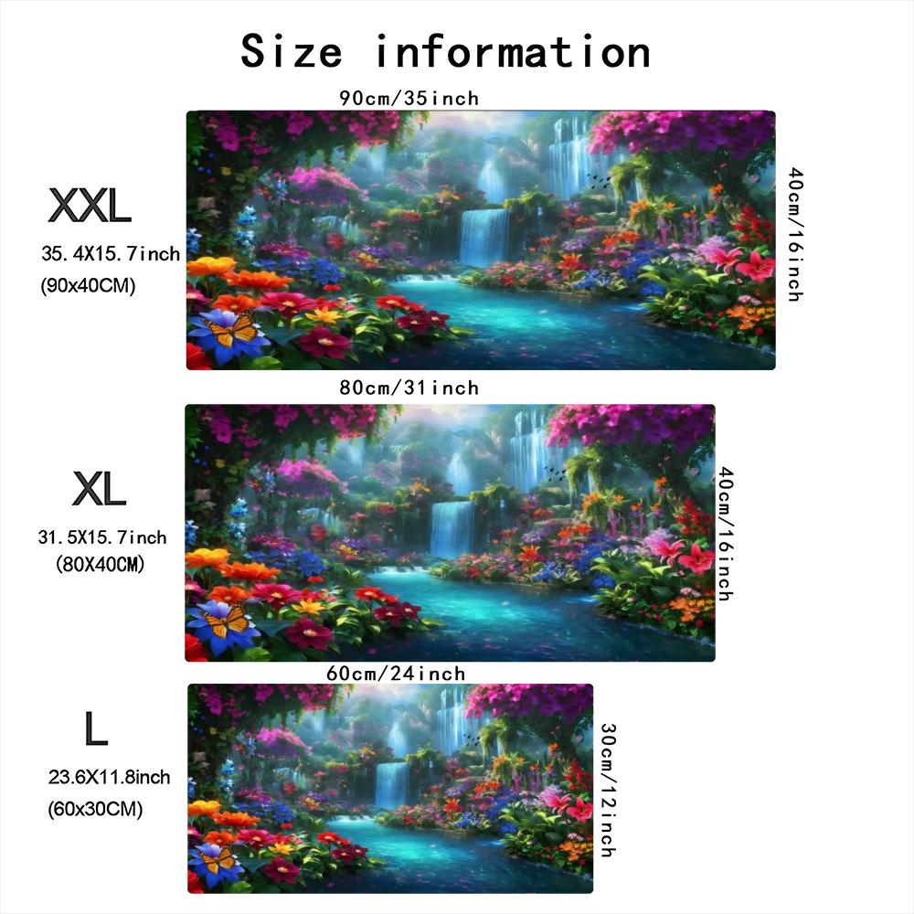 Colorful Flower Waterfall Scen - огляд і ціна Desk Setup Natural