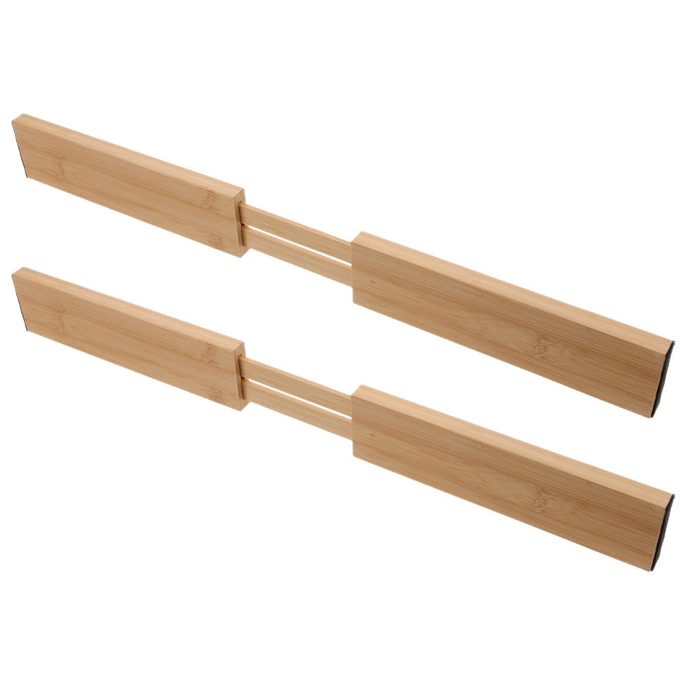 2Pcs Bamboo Drawer Dividers Ad - огляд і ціна Drawer Organizer Bamboo