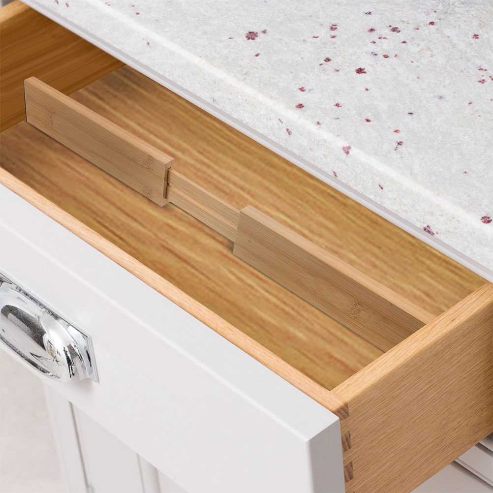2Pcs Bamboo Drawer Dividers Ad - огляд і ціна Drawer Organizer Bamboo