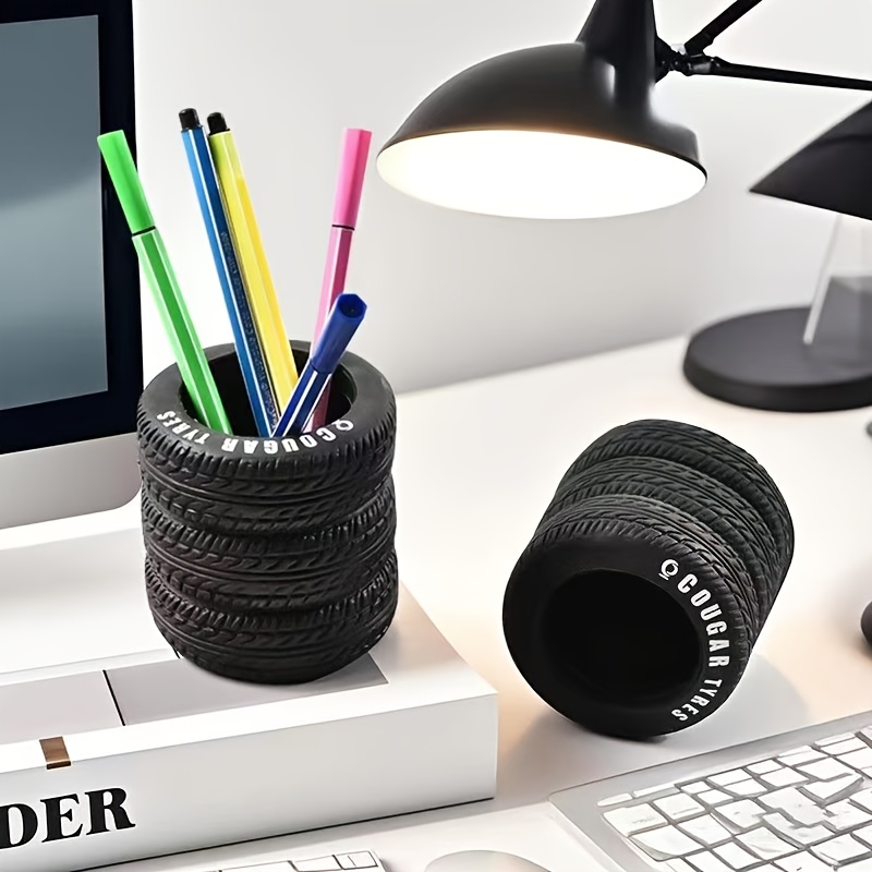 1pcs Fun Tire-Shaped Pen Holde - огляд і ціна Desk Setup Accessories Aesthetic