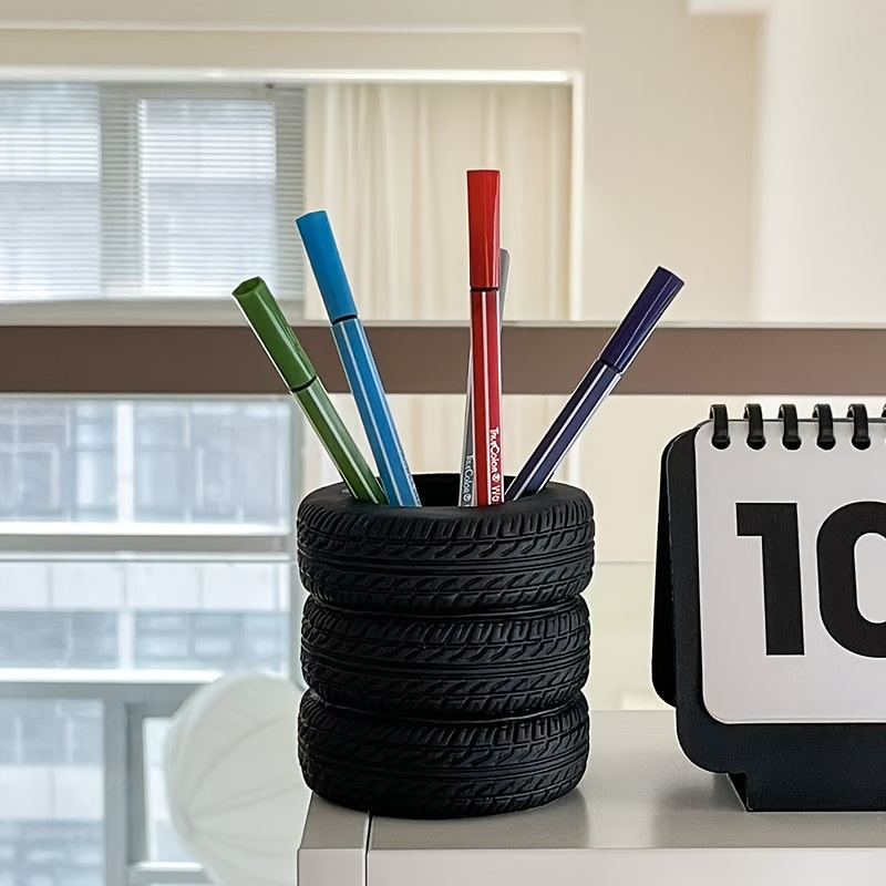 1pcs Fun Tire-Shaped Pen Holde - огляд і ціна Desk Setup Accessories Aesthetic