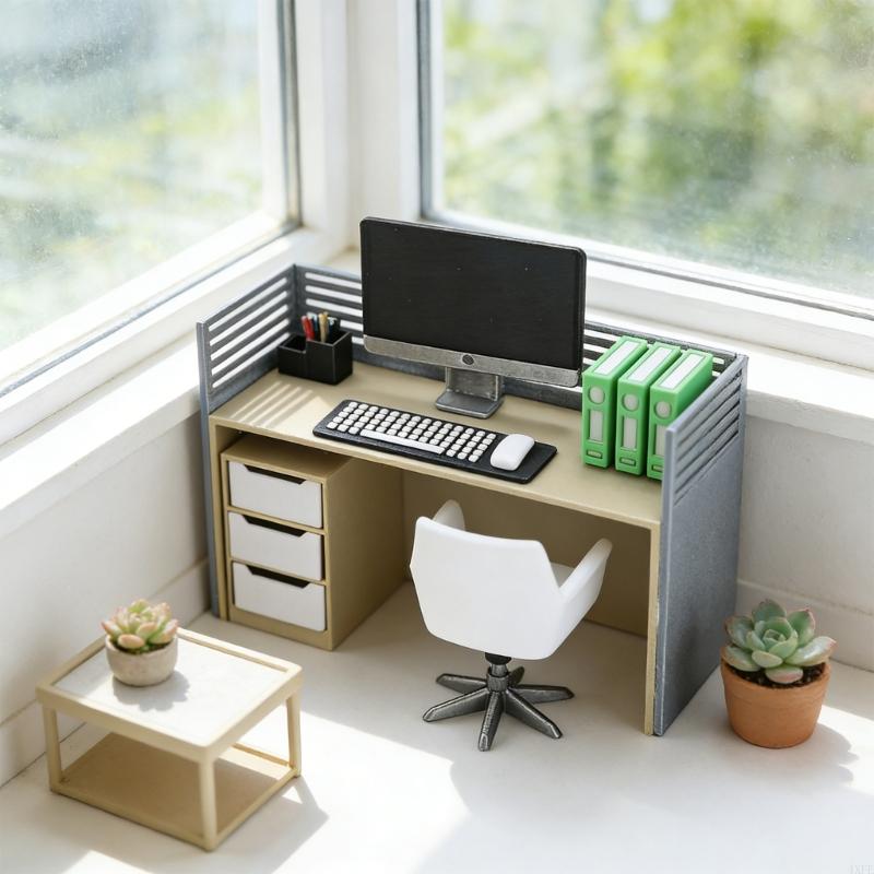  Miniature Offices Setup With  - огляд і ціна Desk Setup Natural