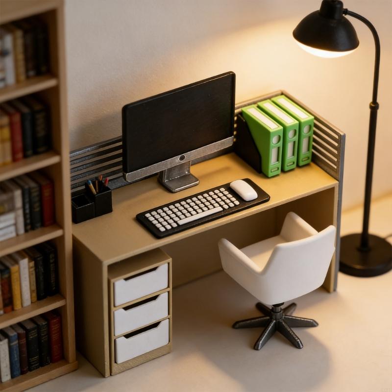  Miniature Offices Setup With  - огляд і ціна Desk Setup Natural
