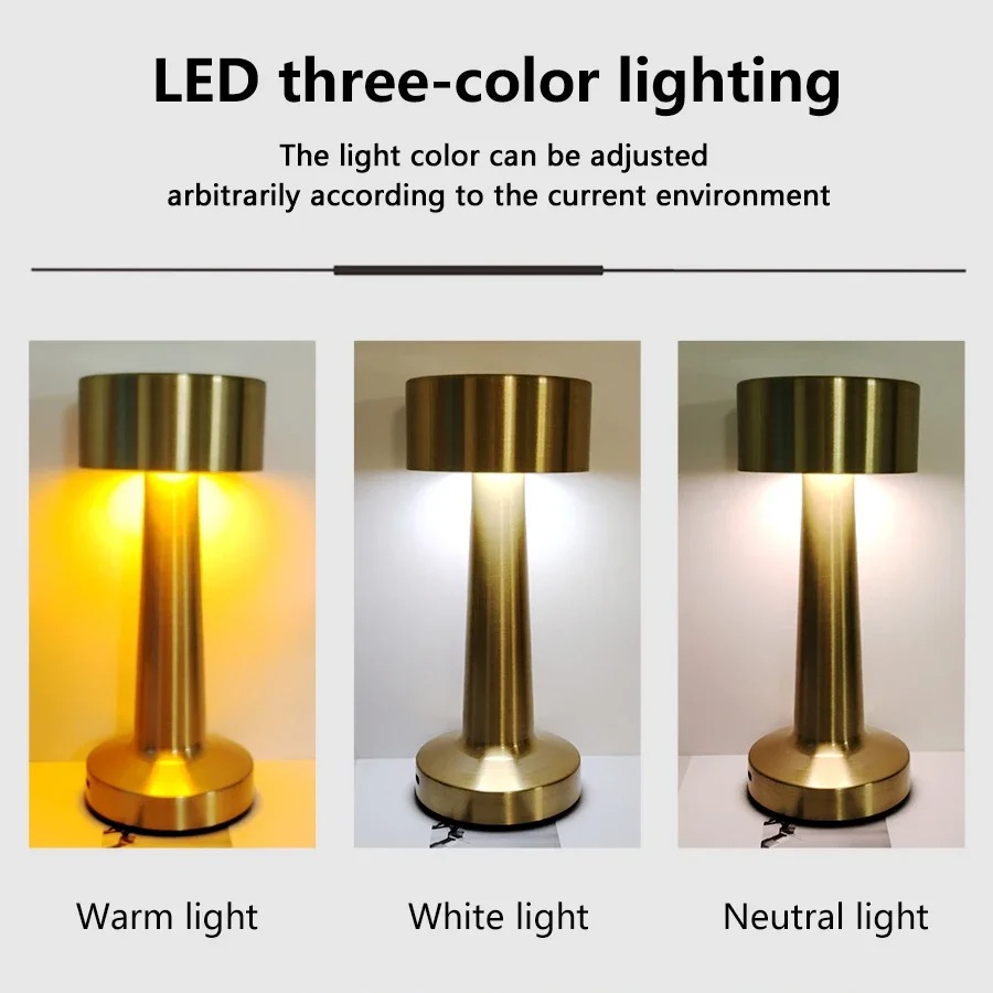 LED Touch Table Lamp Rechargea - огляд і ціна Desk Setup Study
