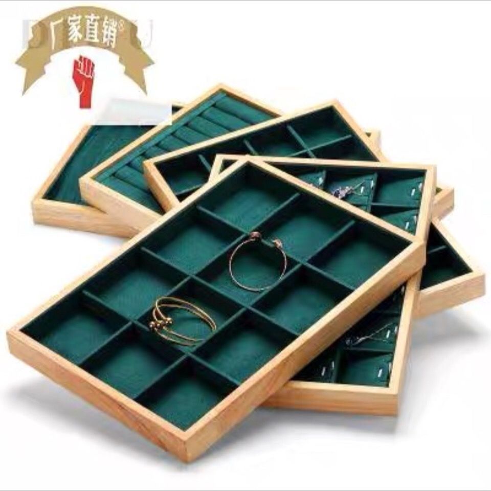 Dark Green Velvet Bamboo Jewel - огляд і ціна Drawer Organizer Bamboo