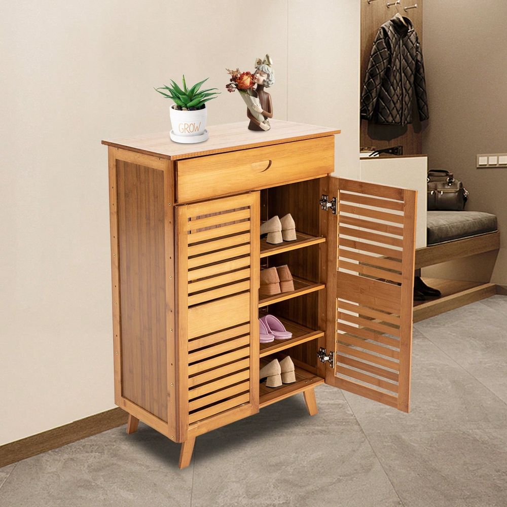 Bamboo Shoe Cabinet With 2 Doo - огляд і ціна Drawer Organizer Bamboo