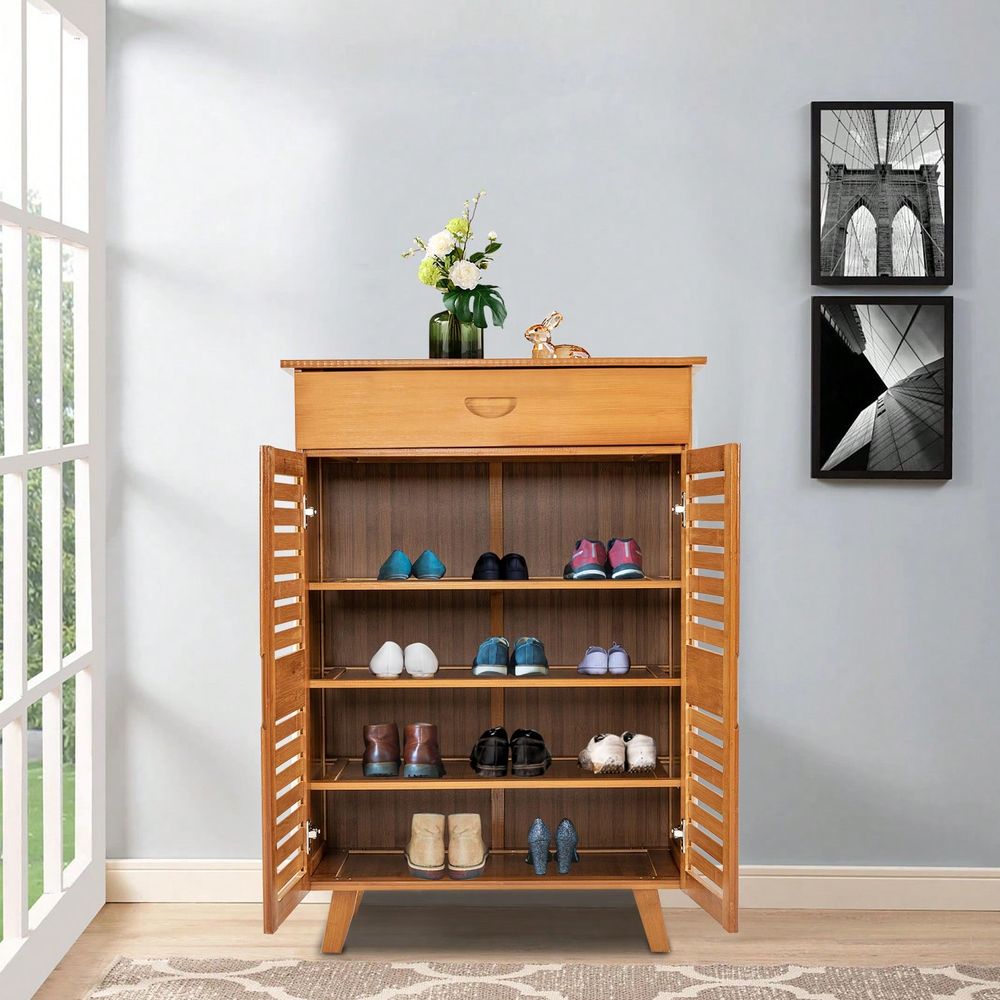Bamboo Shoe Cabinet With 2 Doo - огляд і ціна Drawer Organizer Bamboo