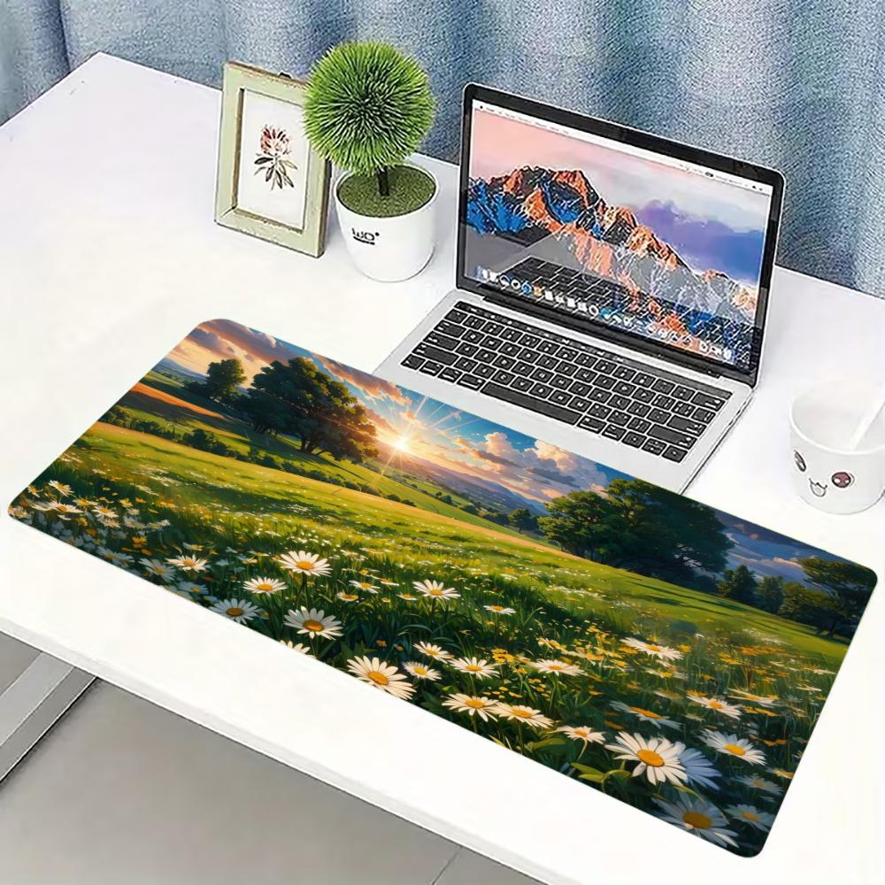 Natural Daisy Meadow Large Ext - огляд і ціна Desk Setup Natural