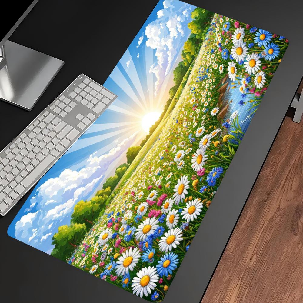 Natural Daisy Meadow Large Ext - огляд і ціна Desk Setup Natural