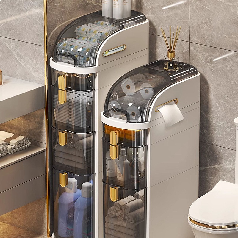 Slim Bathroom Storage Cabinet  - огляд і ціна Drawer Organizer Bamboo
