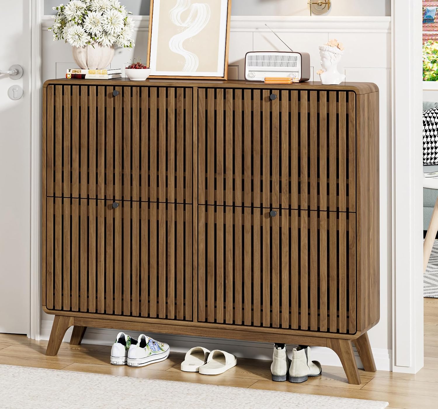 #Large Bamboo Shoe Cabinet wit - огляд і ціна Drawer Organizer Bamboo