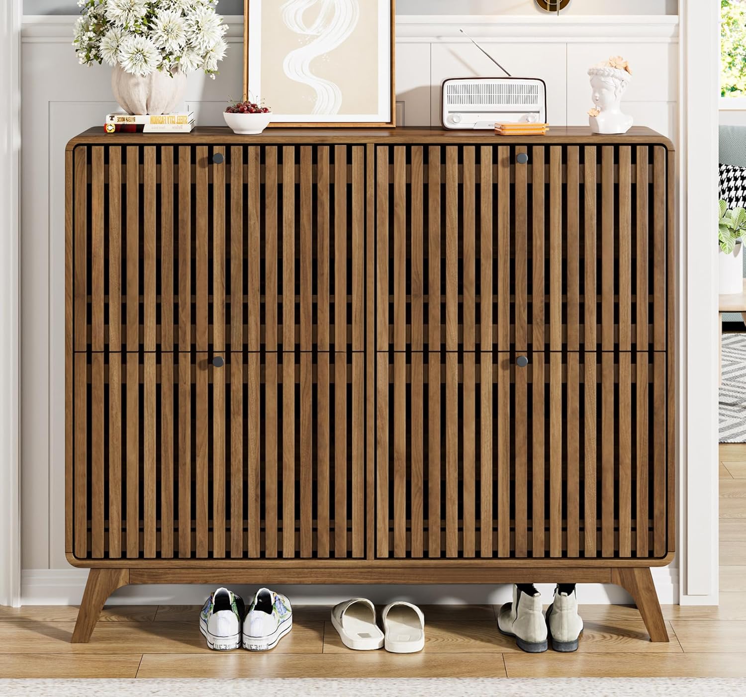 #Large Bamboo Shoe Cabinet wit - огляд і ціна Drawer Organizer Bamboo