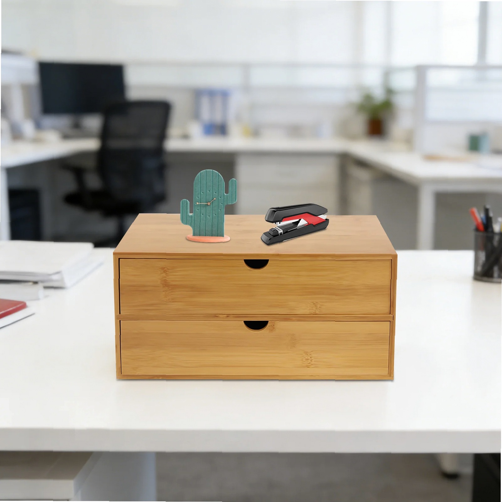 Desk Organizer, 2-Drawer Offic - огляд і ціна Drawer Organizer Bamboo